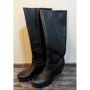 Dansko Women's Tyra Black Soft Leather Tall Boot EU Size 41